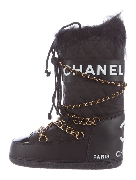 chanel boots with fur